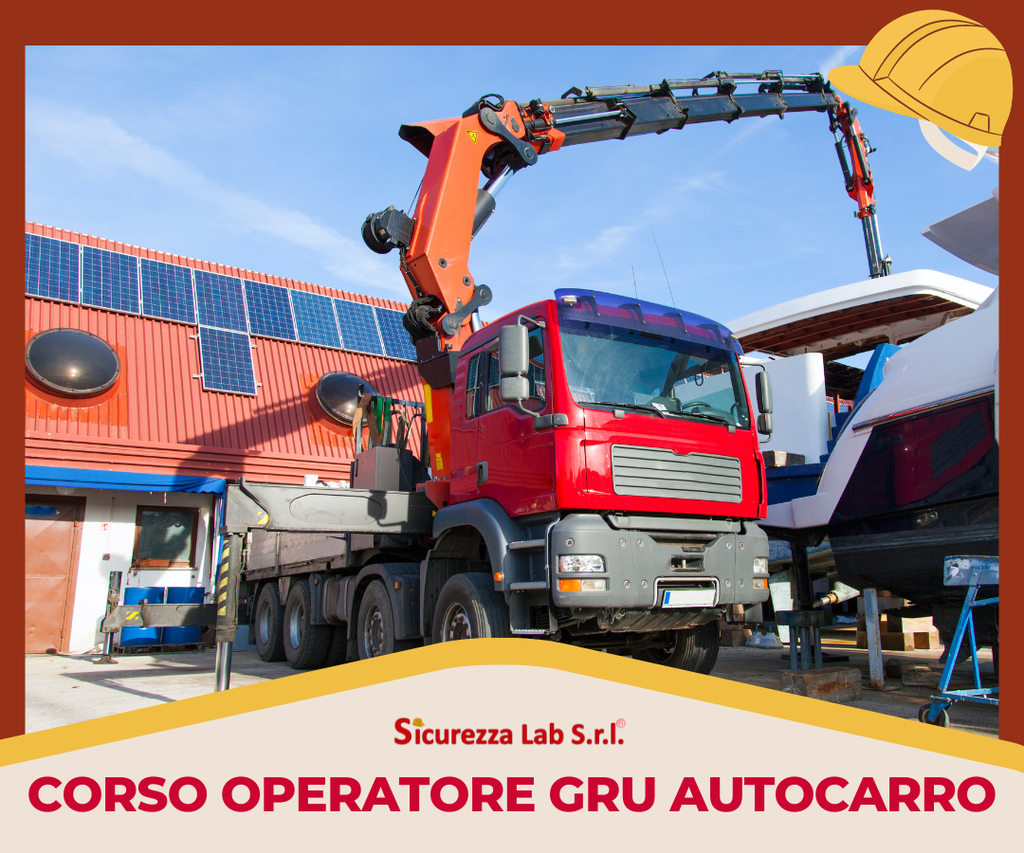 Corso di formazione OP. GRU (per autocarro) ALL. IV. -  12 ore - TUTTI I TIPI DI GRU